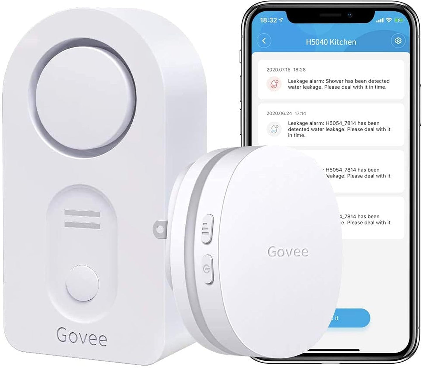Govee WiFi Water Sensor – 1 Pack + Gateway