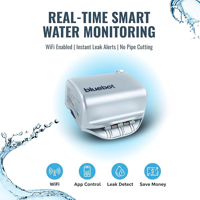 Bluebot WiFi Smart Water Flow Meter (Clamp-On)