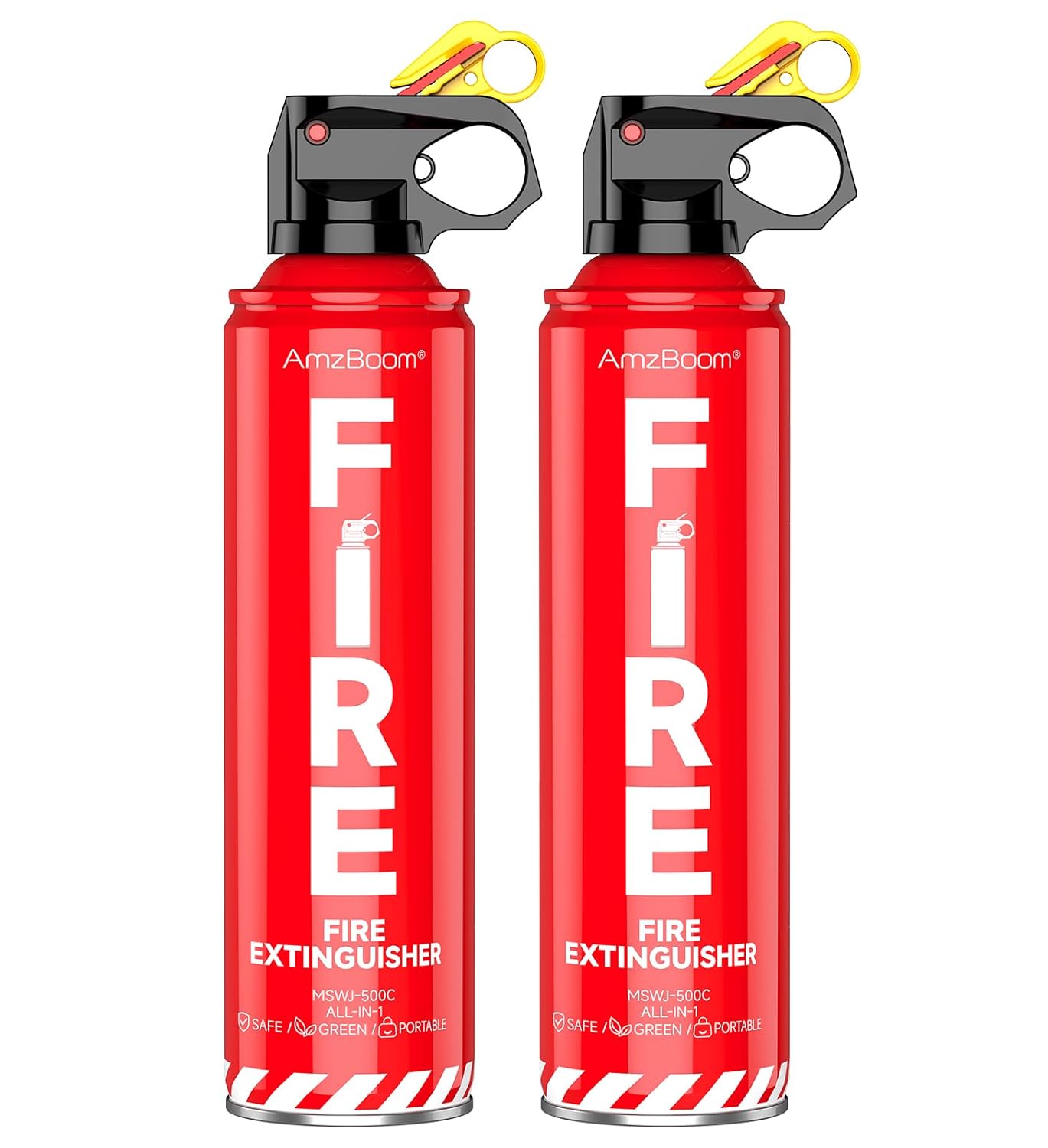 AmzBoom 2-Pack Compact Fire Extinguishers