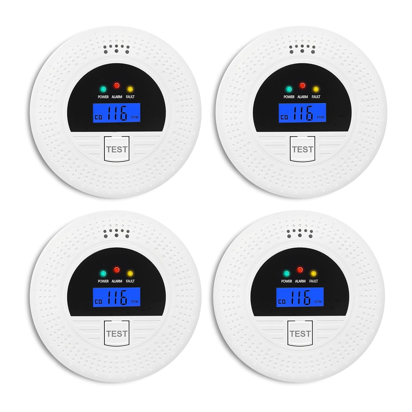 4-Pack Smoke & Carbon Monoxide Detector Combo